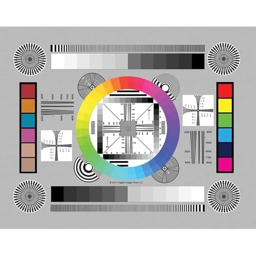 High-Res 8.5x11 Chrome SD Lens Test Chart - Professional Quality, 3-Pack