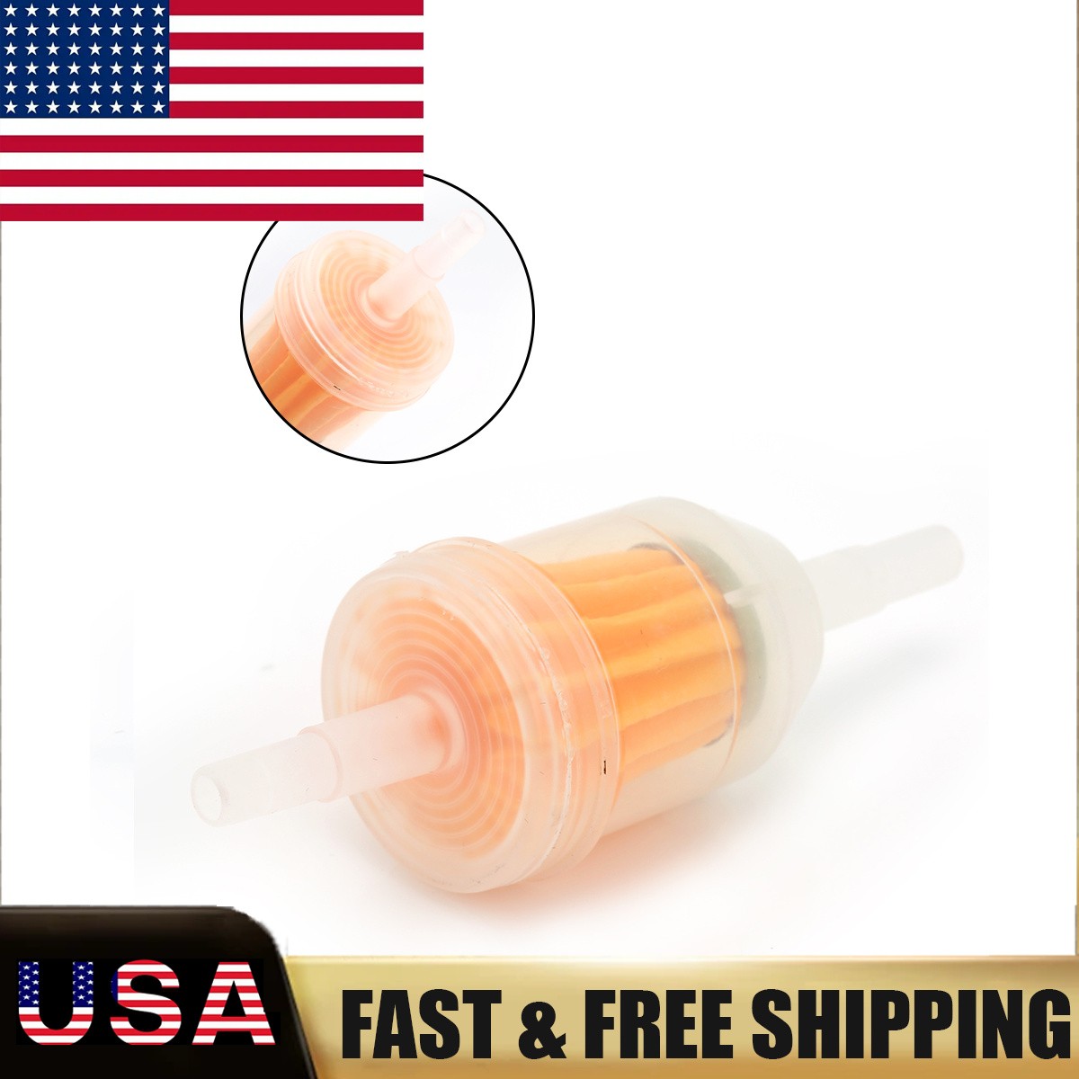 5Pcs Gas Inline Fuel Filters 1/4 Inch x 5/16 Inch Small Engine Universal USA M