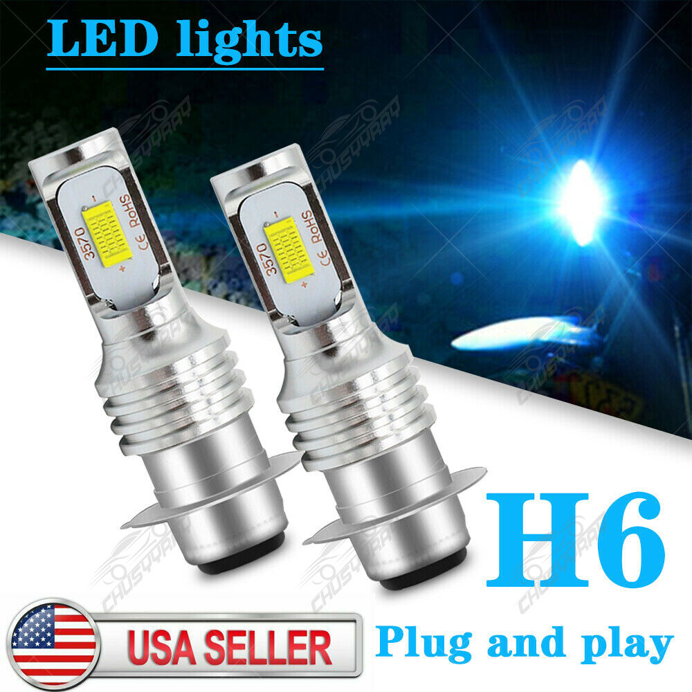 for Honda Rincon 650 680 2003-2015 H6 Xenon HID Hyper Blue Headlight Light Bulbs