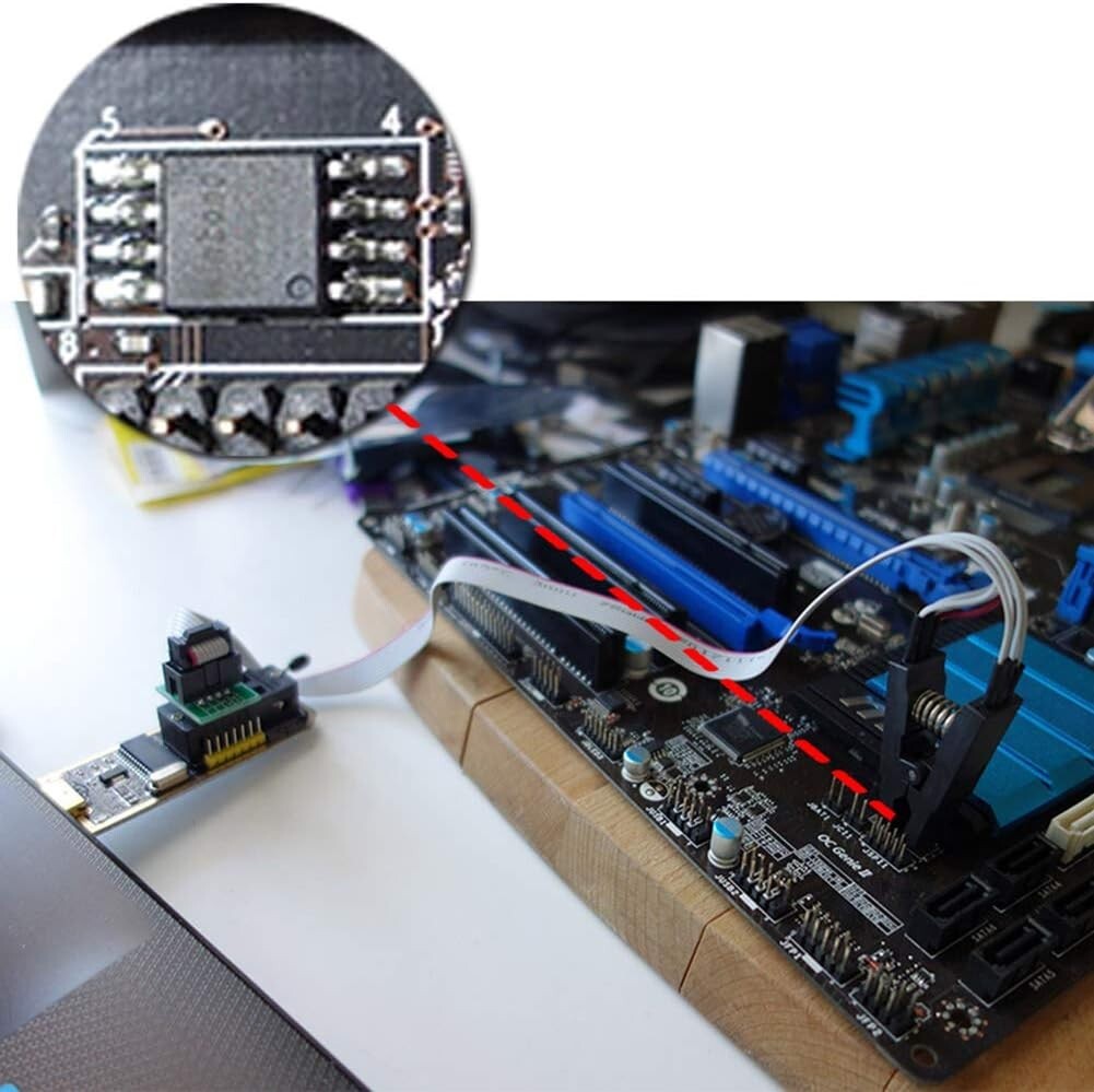 Complete CH341A BIOS Programming Kit: SOIC8 Clip, USB Programmer & Adapters