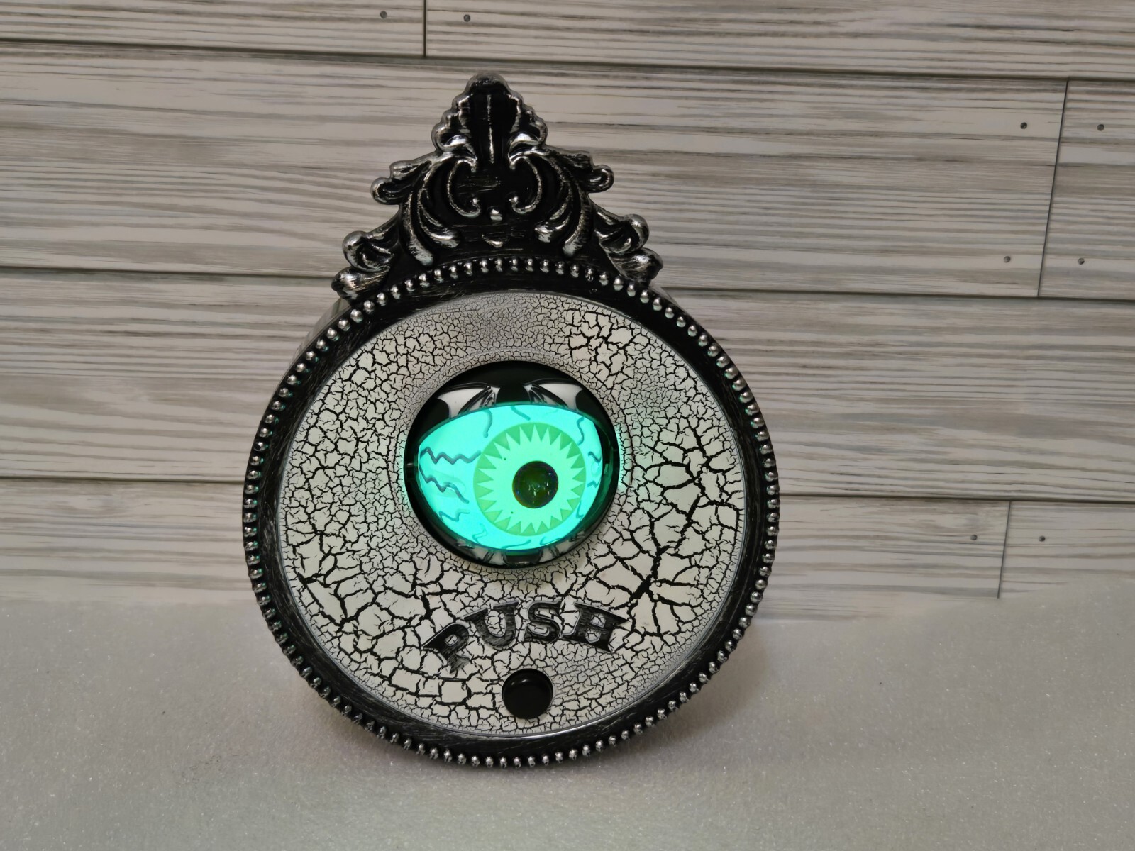 Halloween Doorbell Eyeball Gemmy Animated Prop Push To Light Up Decoration