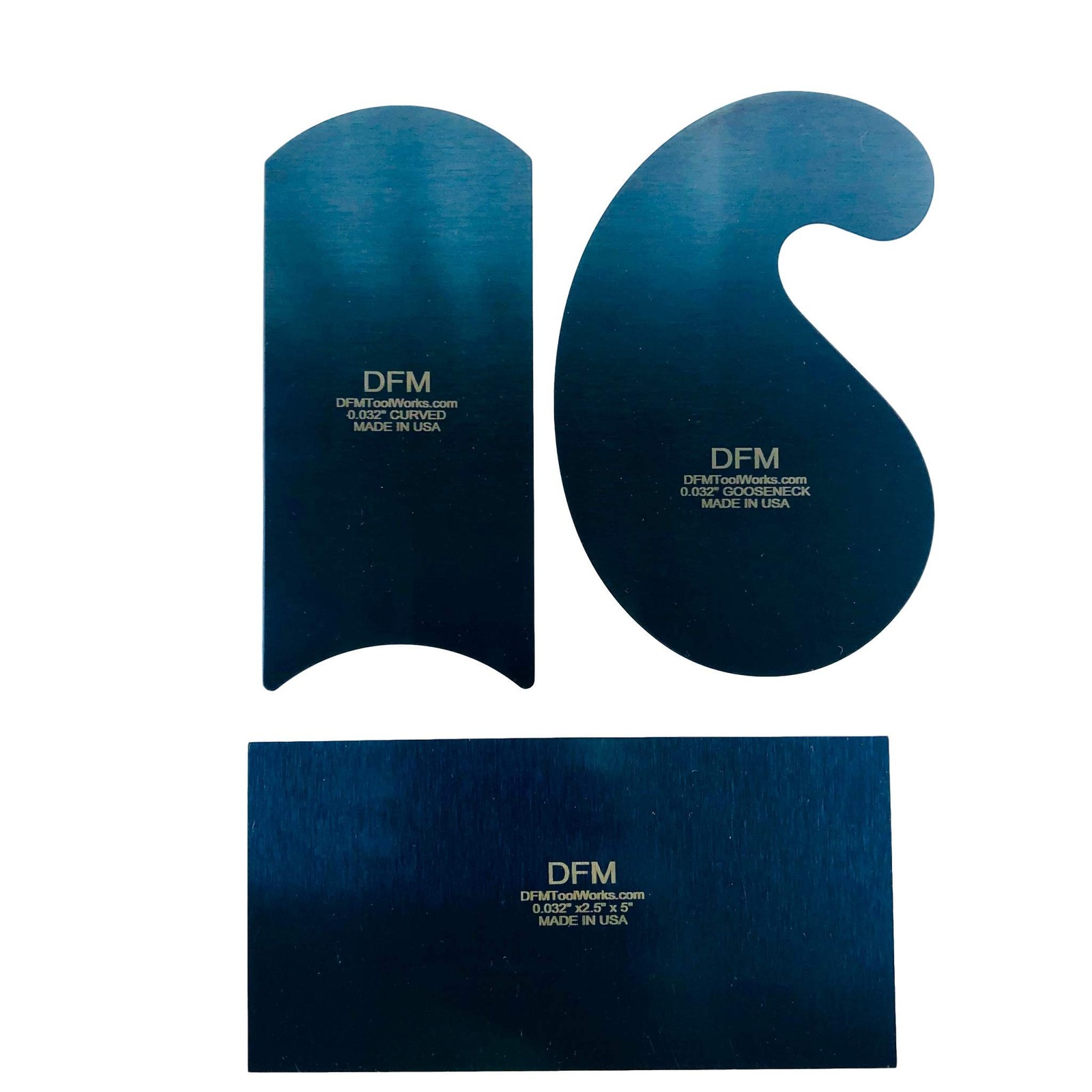 DFM Tool Works Blue Curved Cabinet Scraper Cards - Cabinet Scraper for Woodwo...