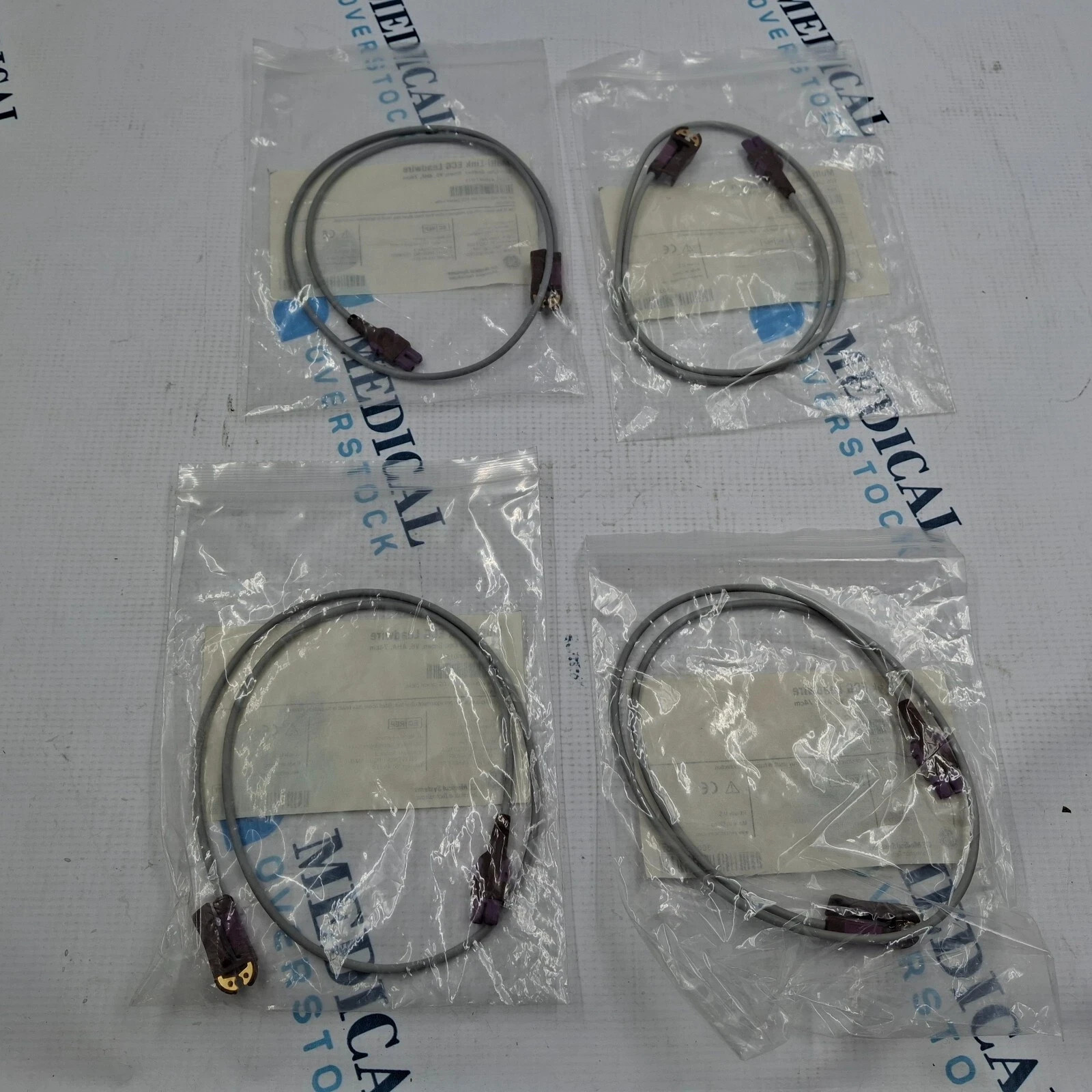GE Multi Link ECG Leadwire ECG Grabber Brown V6 AHA 74cm Ref 416447-015 Lot of
