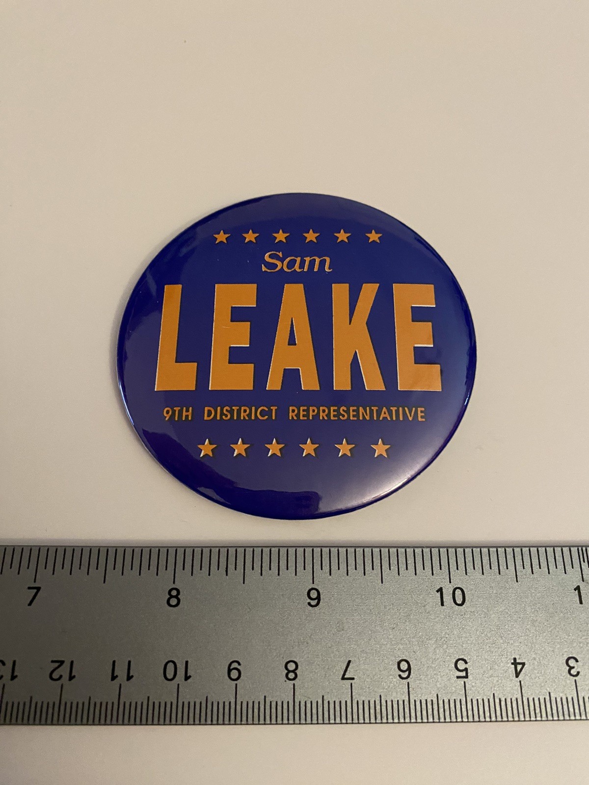Sam Leake 9th District Representative Missouri Pin Back Button P150