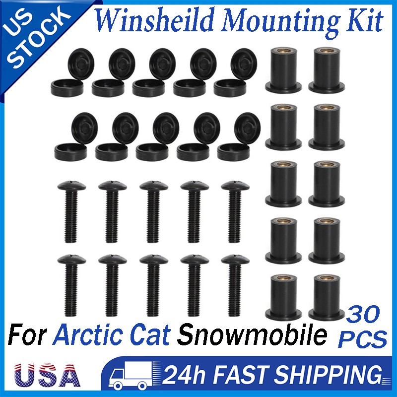 For Arctic Cat ZR XF 6000 Snowmobile Windshield Hardware Screw Nuts Mounting Kit