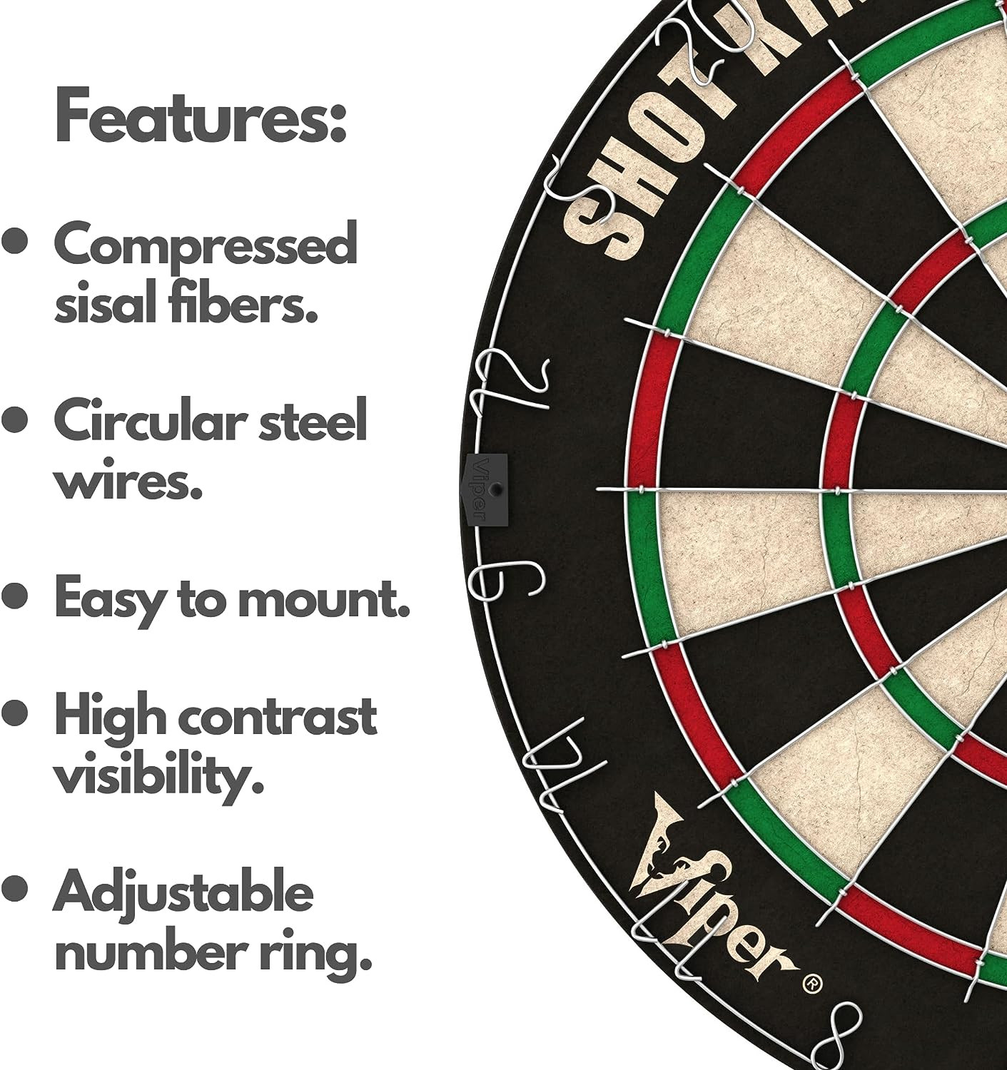by GLD Products Shot King Regulation Bristle Steel Tip Dartboard Set with Bullse