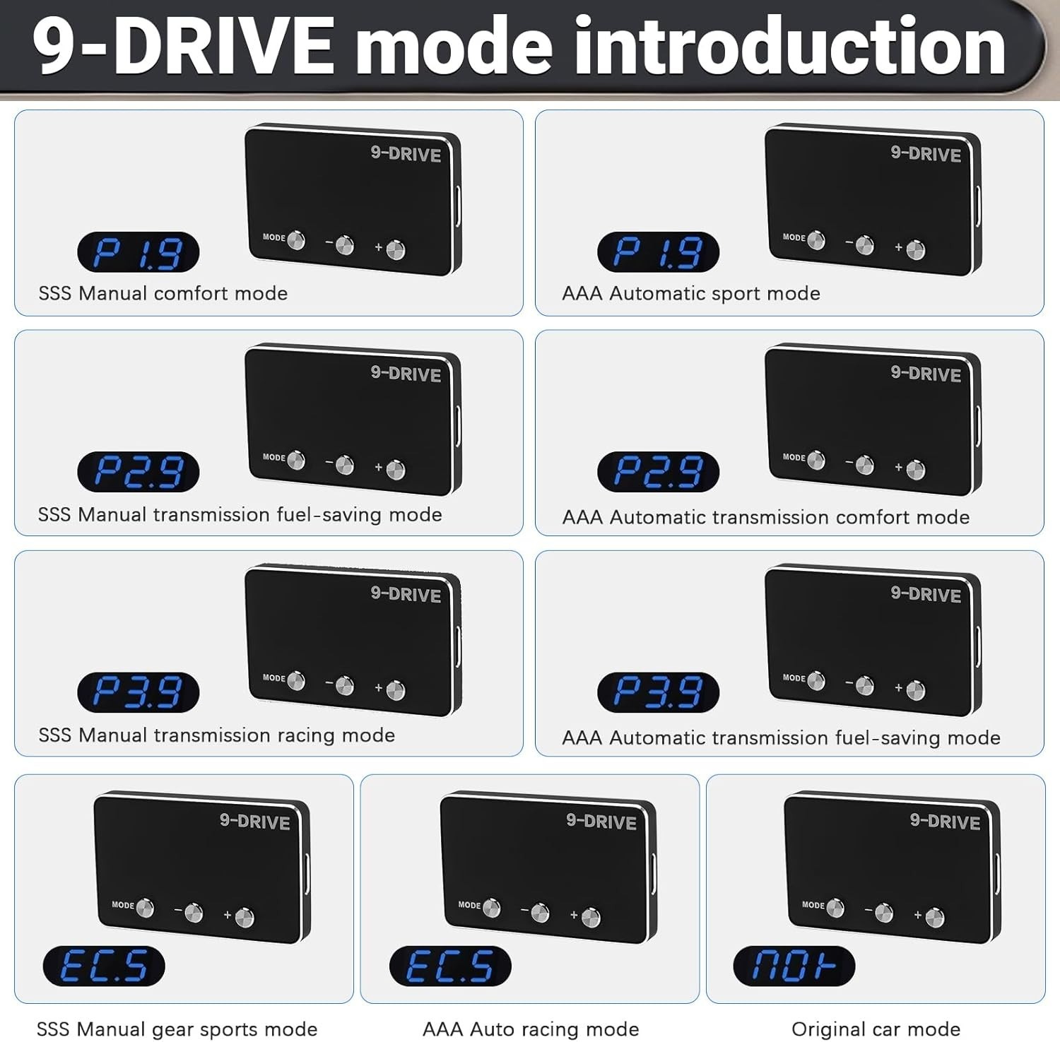 Throttle Response Controller 9 Drive Mode, 9 Drive Throttle Controller Automo...