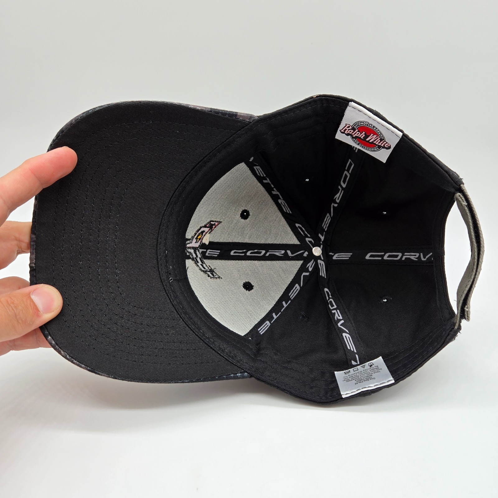 C8 Corvette Carbon Flash Checkered Bill Hat Cap Strapback Pre-owned Excellent