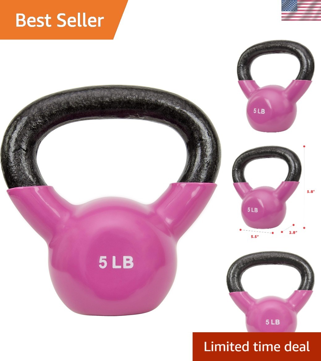 Color-Coded Kettlebells in 5-25 Pound Options for Easy Weight Identification