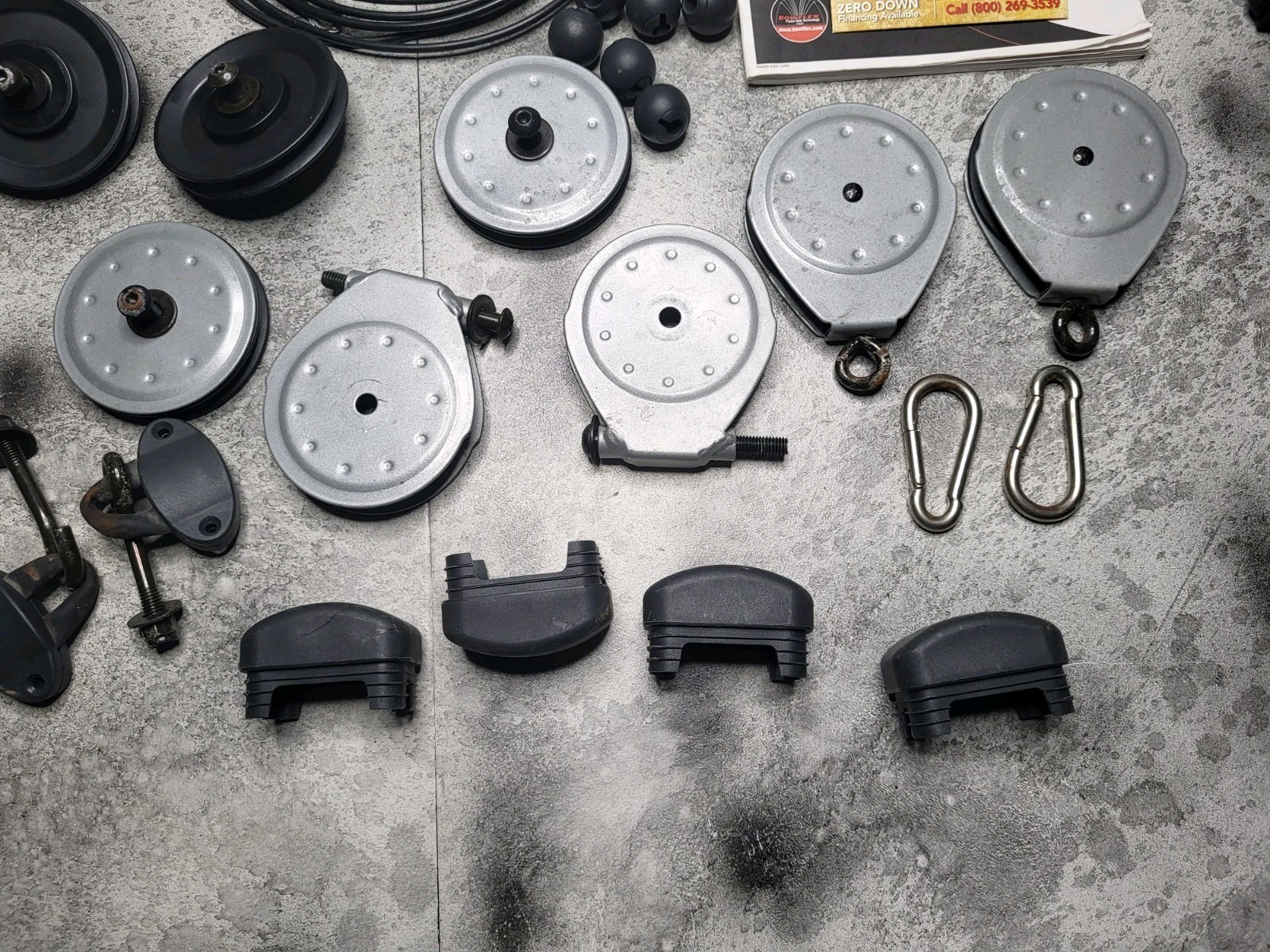 2005 Bowflex Set Cables- Pulley- Hardware- Clips -Handle