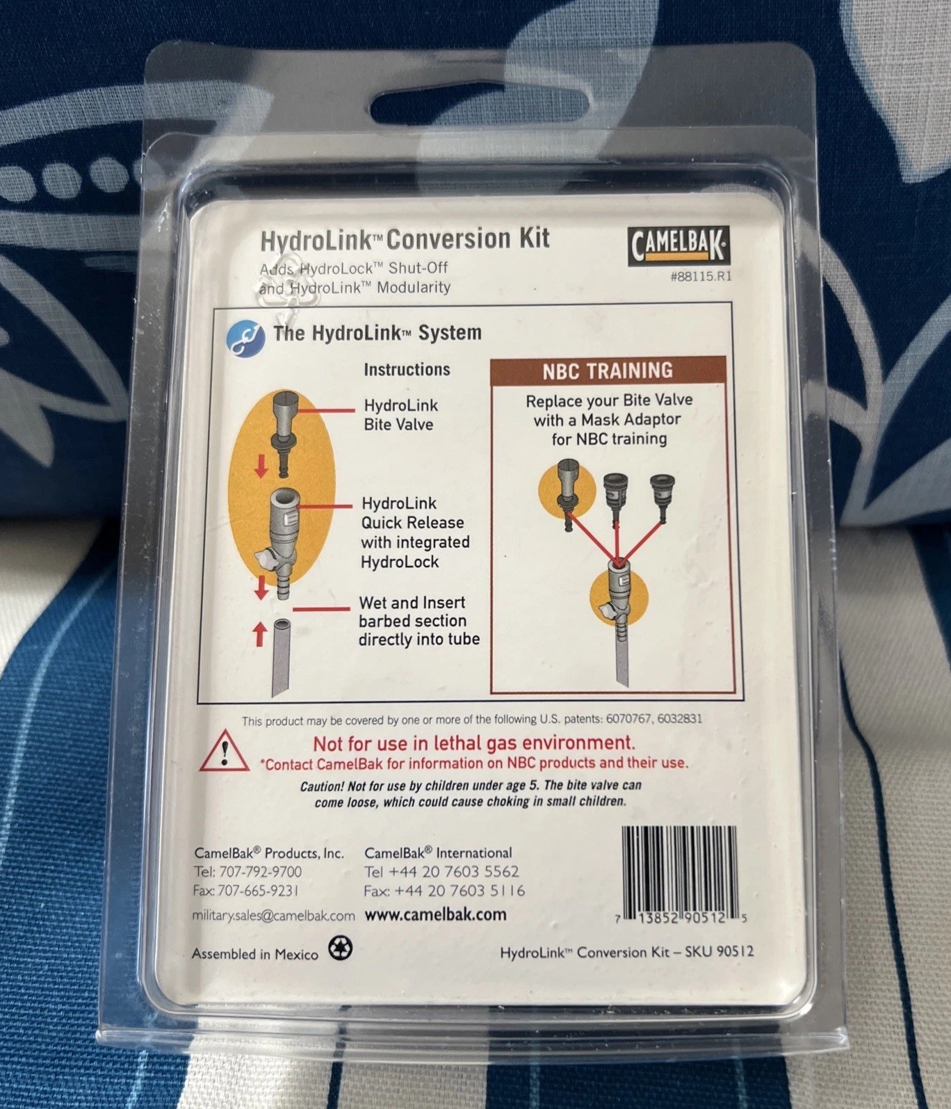 Camelbak Hydro-Link Conversion Kit With Quick Release & Tan Bite Valve - New