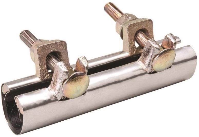 NEW B&K 160-703 1/2" X 6" STAINLESS STEEL RUBBER BOLT PIPE REPAIR CLAMP 6953137