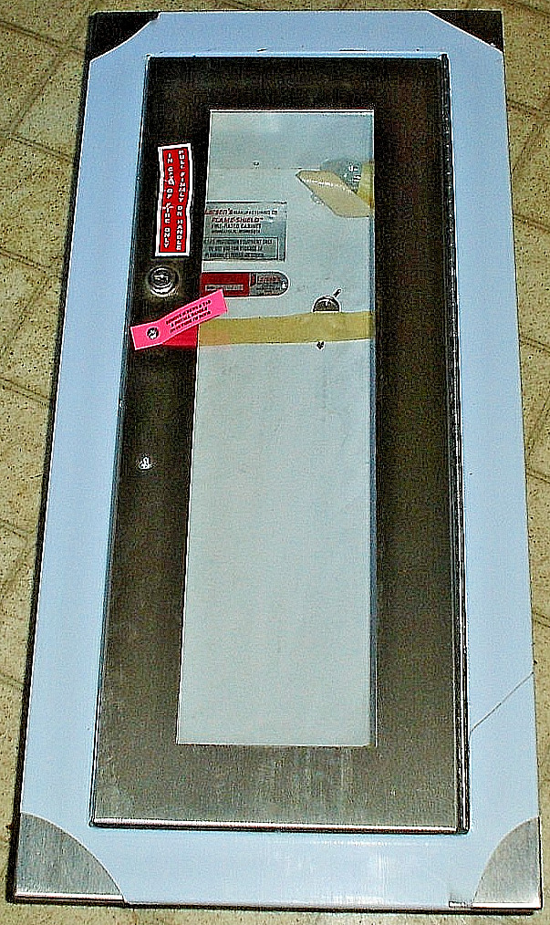 New Larsen's Stainless Fire Extinguisher Fire-Rated Cabinet with Lock & Keys