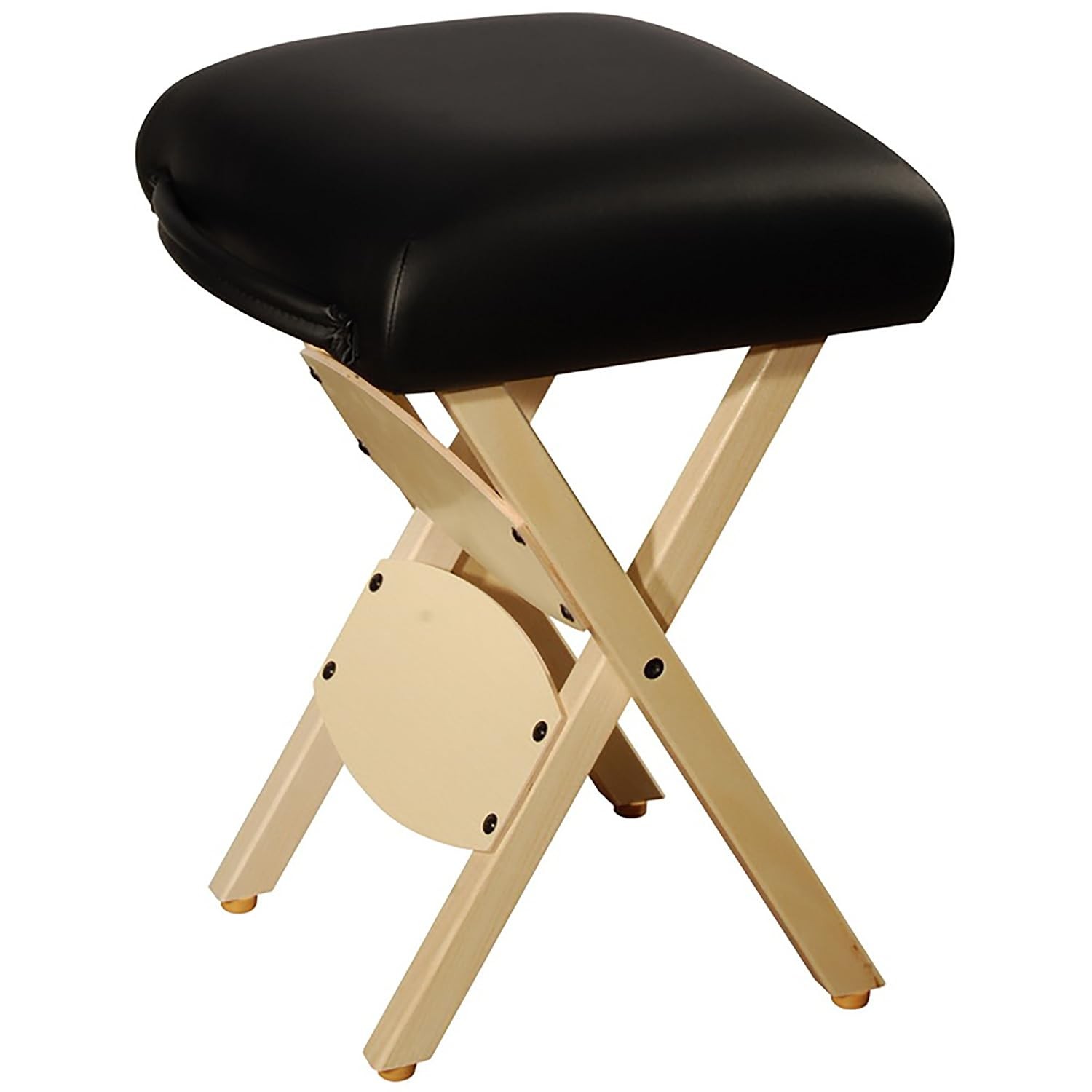 Master Massage Tables Lightweight Wooden Handy Folding Massage Stool Black