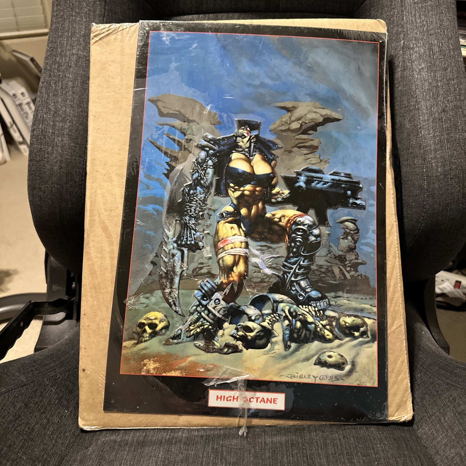 Simon Bisley 1994 High Octane Tin Metal Sign Kitchen Sink Heavy Metal Sealed