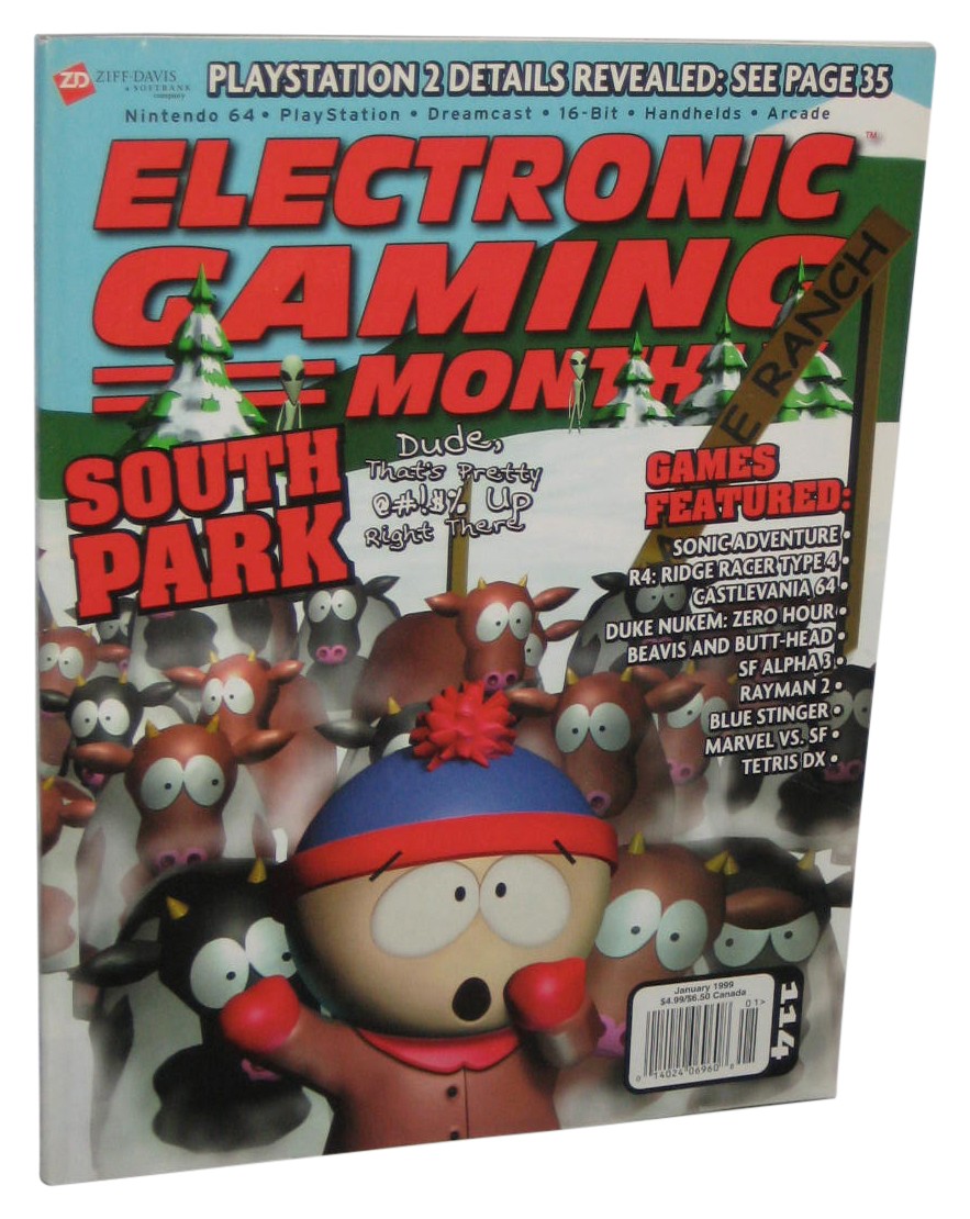 Electronic Gaming Monthly South Park January 1999 Magazine Book Issue 114 - (Sta