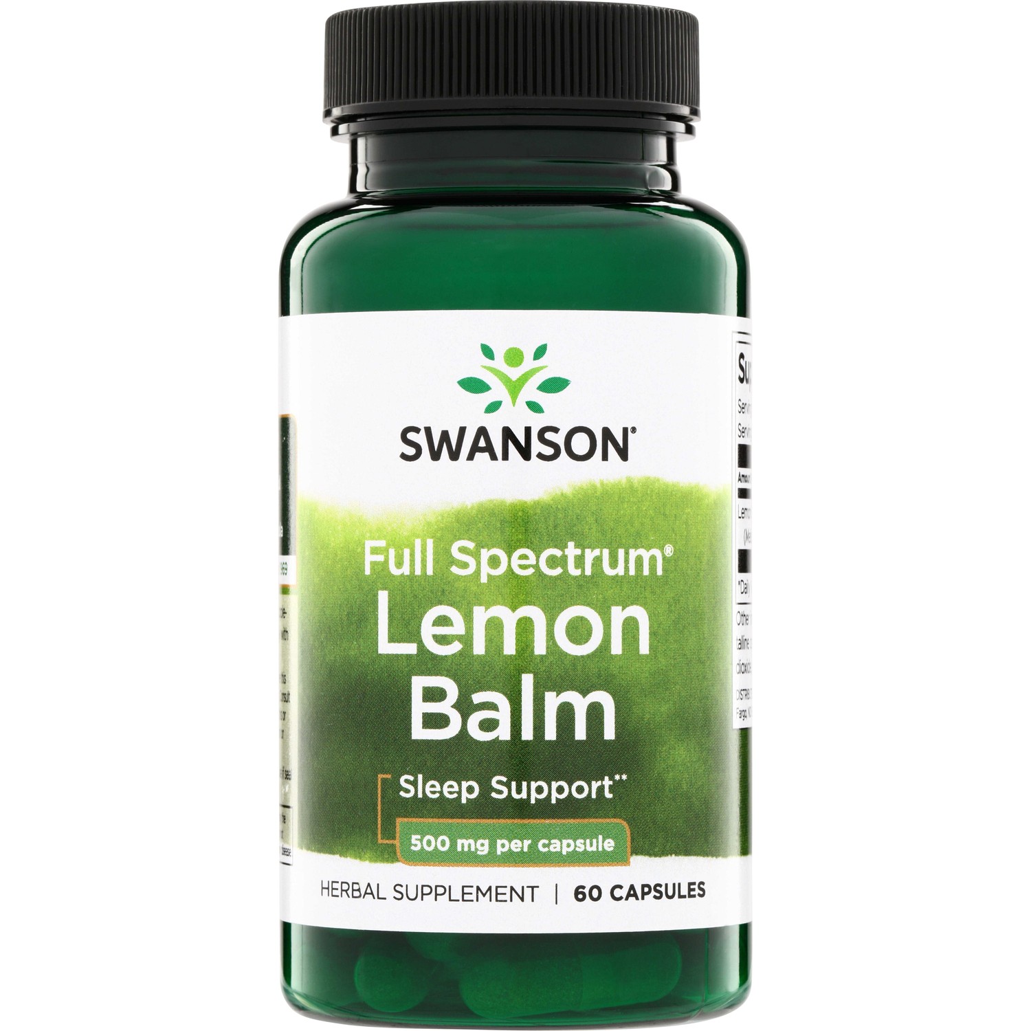 Swanson Lemon Balm 500 mg 60 Capsules