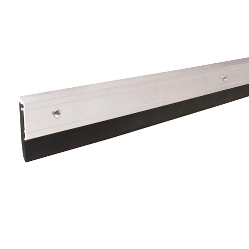 69604 All Season Aluminum Door Sweep for Bottom of Door, Heavy 48 Inch Silver