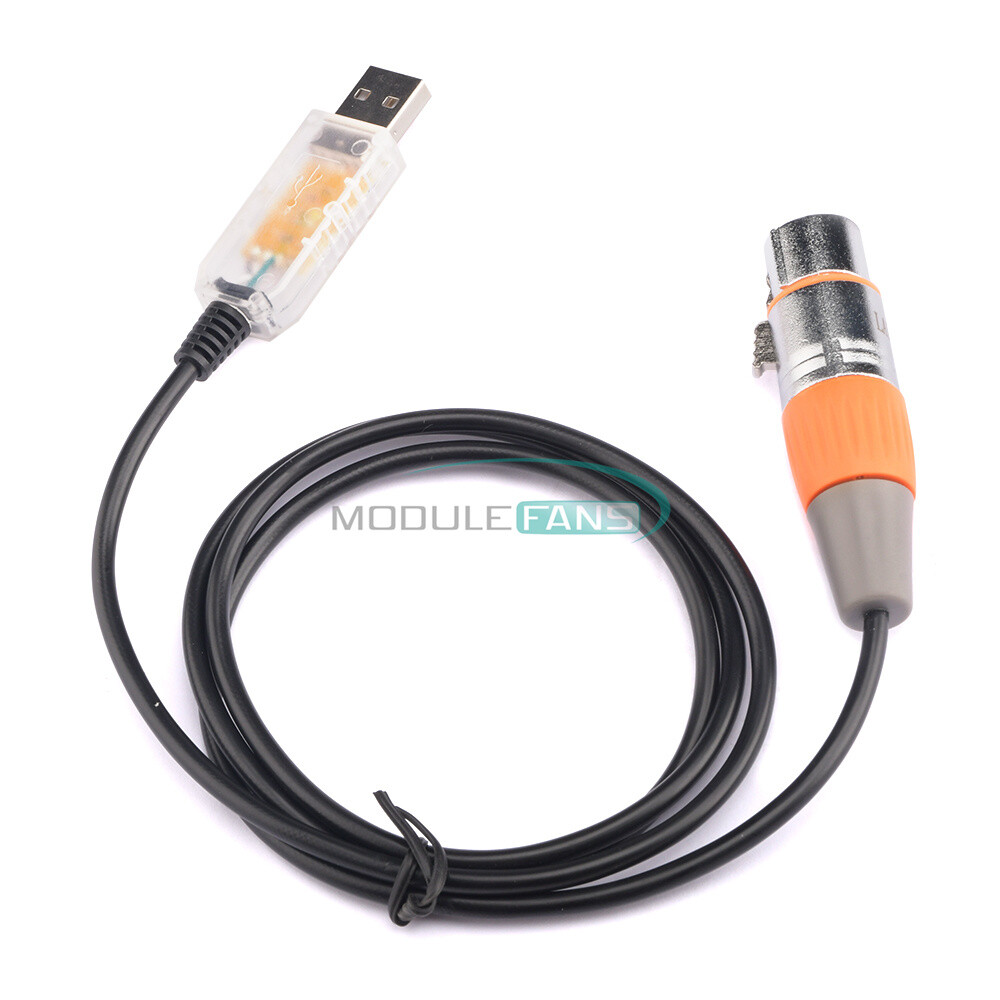USB to DMX Interface Adapter Cable Stage Light PC DMX512 Controller Dimmer