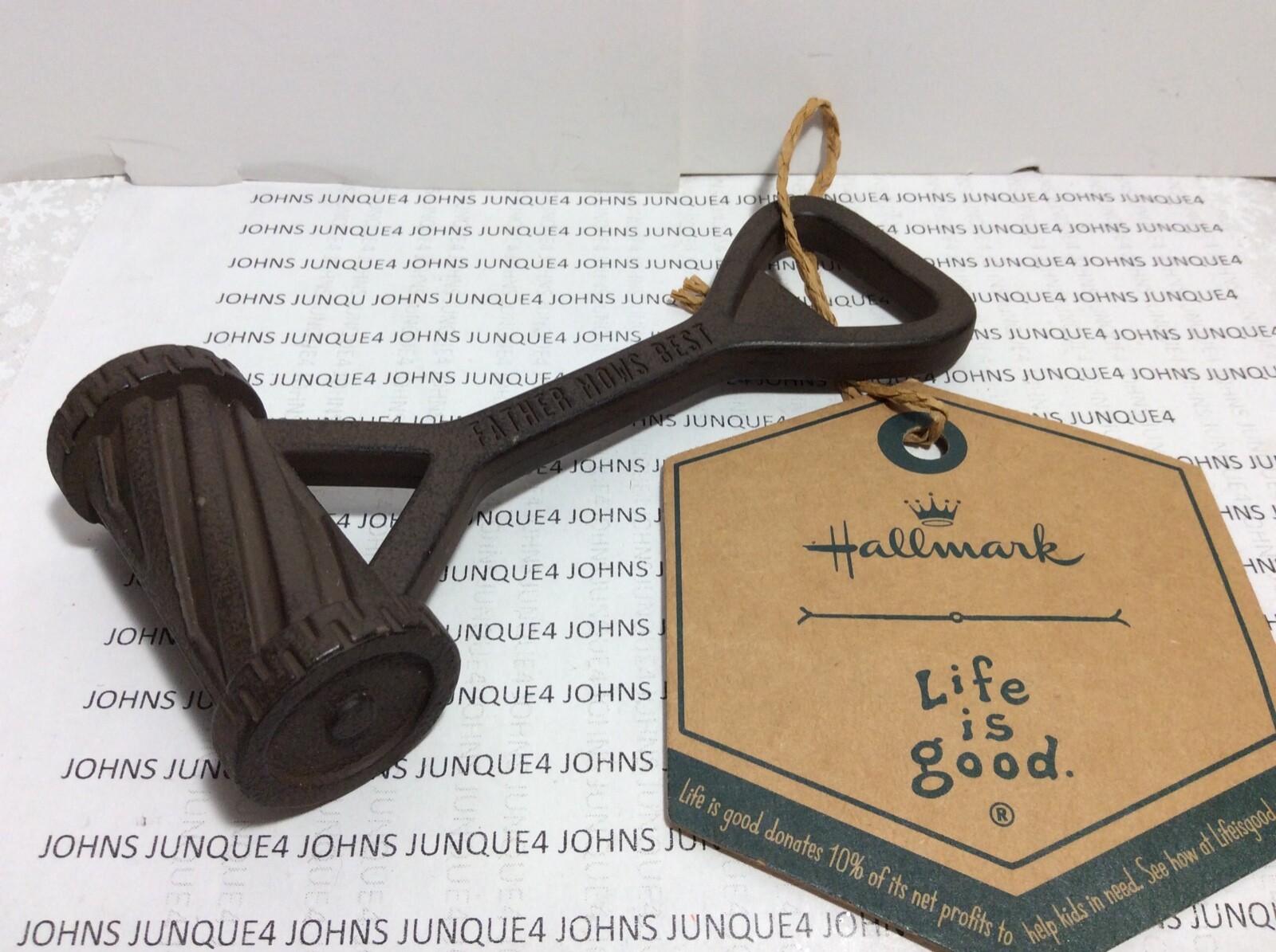 BOTTLE OPENER HALLMARK New w/tag “Father Mows Best” LIFE IS GOOD Metal Opener