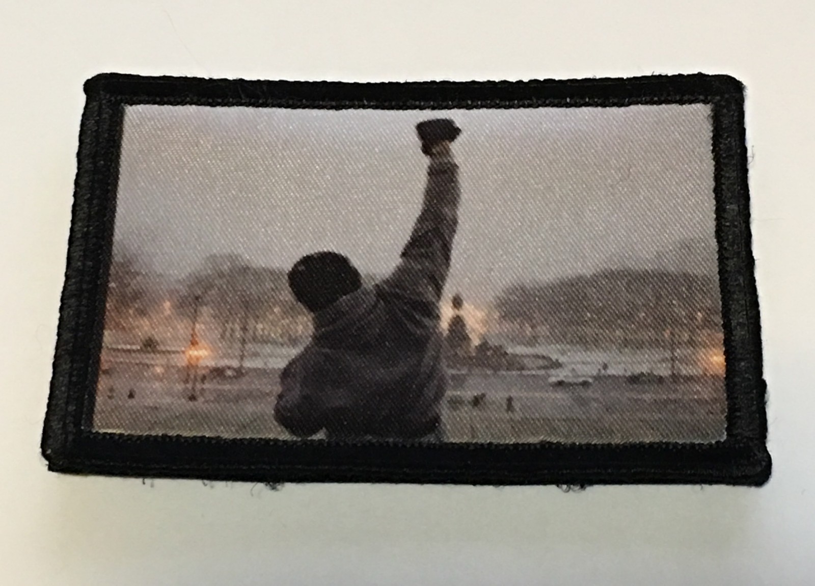Rocky Movie FIST Morale Patch Tactical Military USA Hook Badge Army Flag