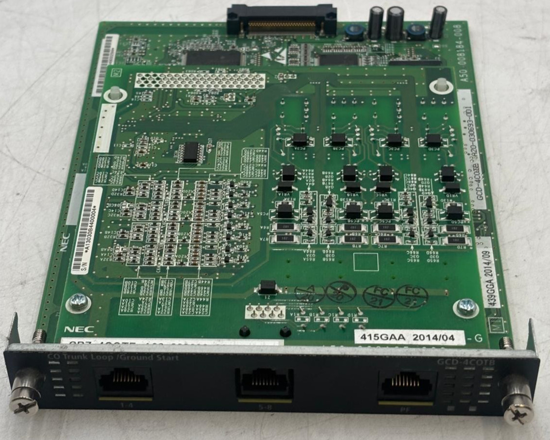NEC GCD-4COTB Analog Trunk Card w/ GPZ-4COTF