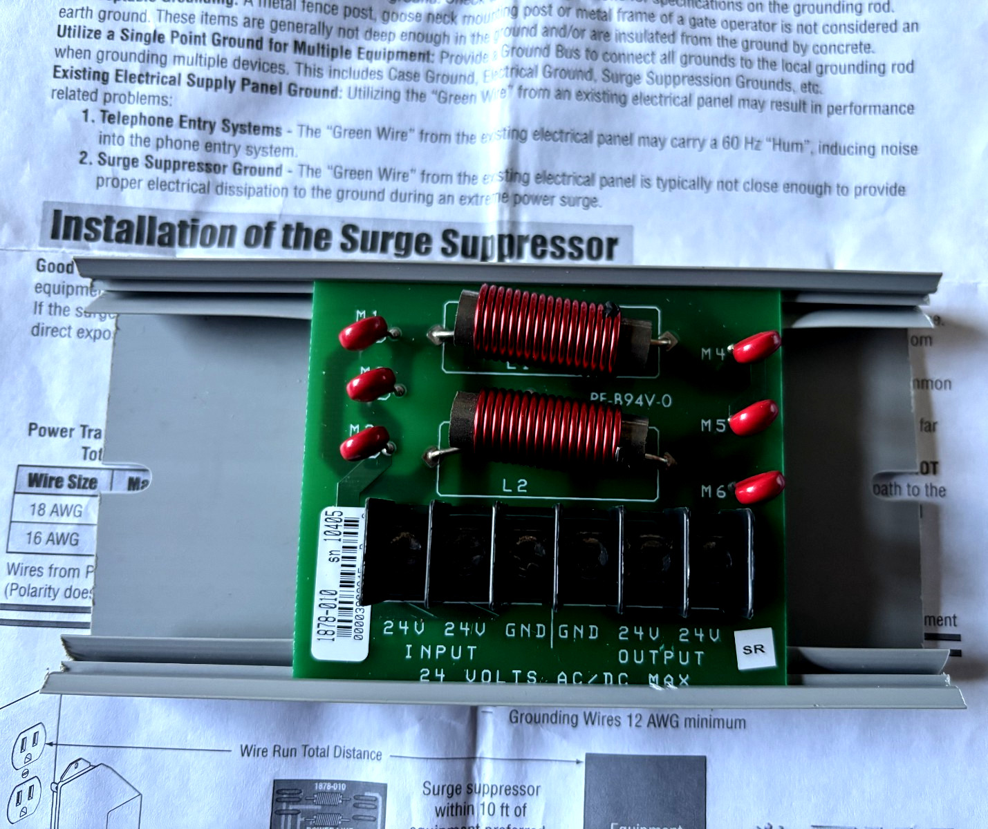 DKS PCB Surge Suppressor Protector for DoorKing Systems, Low Voltage 1878-010