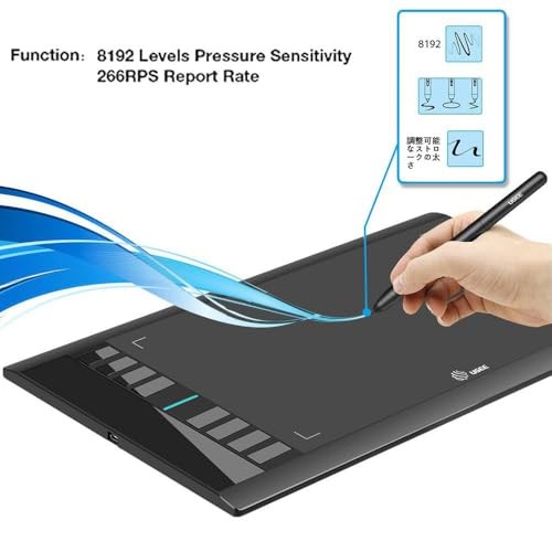 Drawing Tablet Graphics, M708 V2 Upgrade PC&Computer&Android Device,10x6 Inch