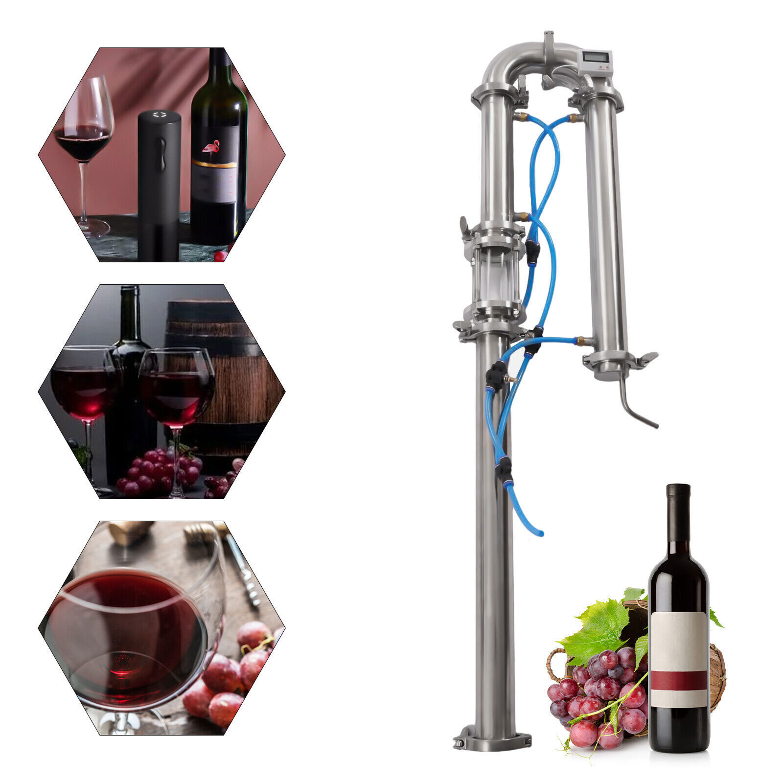 2" inch Stainless Still Moonshine Reflux Distilling Column Brew Wine Making Tool