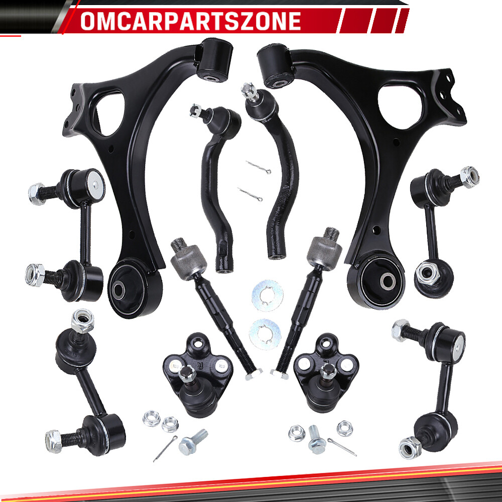 For 2006-2011 Honda Civic SI 12Pcs Front Lower Control Arms Ball Joints Tie Rods