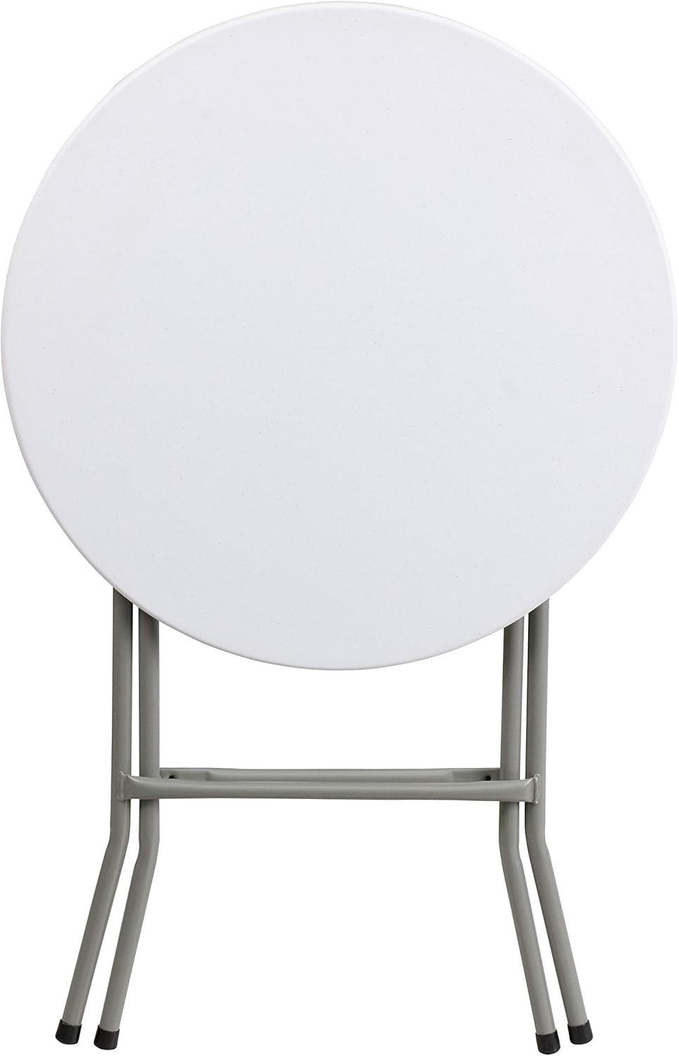 Elon 2' Round Folding Event Table - White Compact Design for Indoors/Outdoors