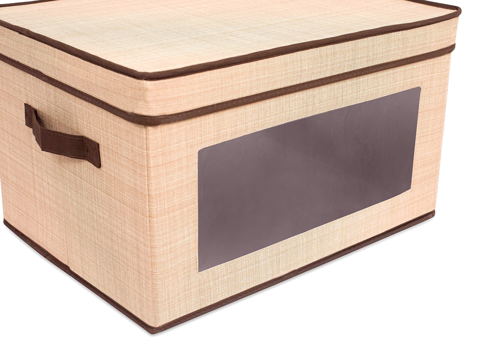 Internet's Storage Box with Window - Durable Storage Bin Basket Containers with