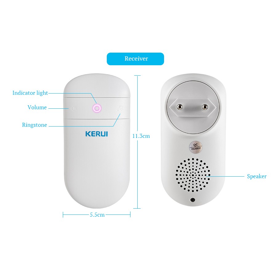 No Batteries Needed Wireless Security Doorbell 330Ft Coverage 52 Pleasant Chimes