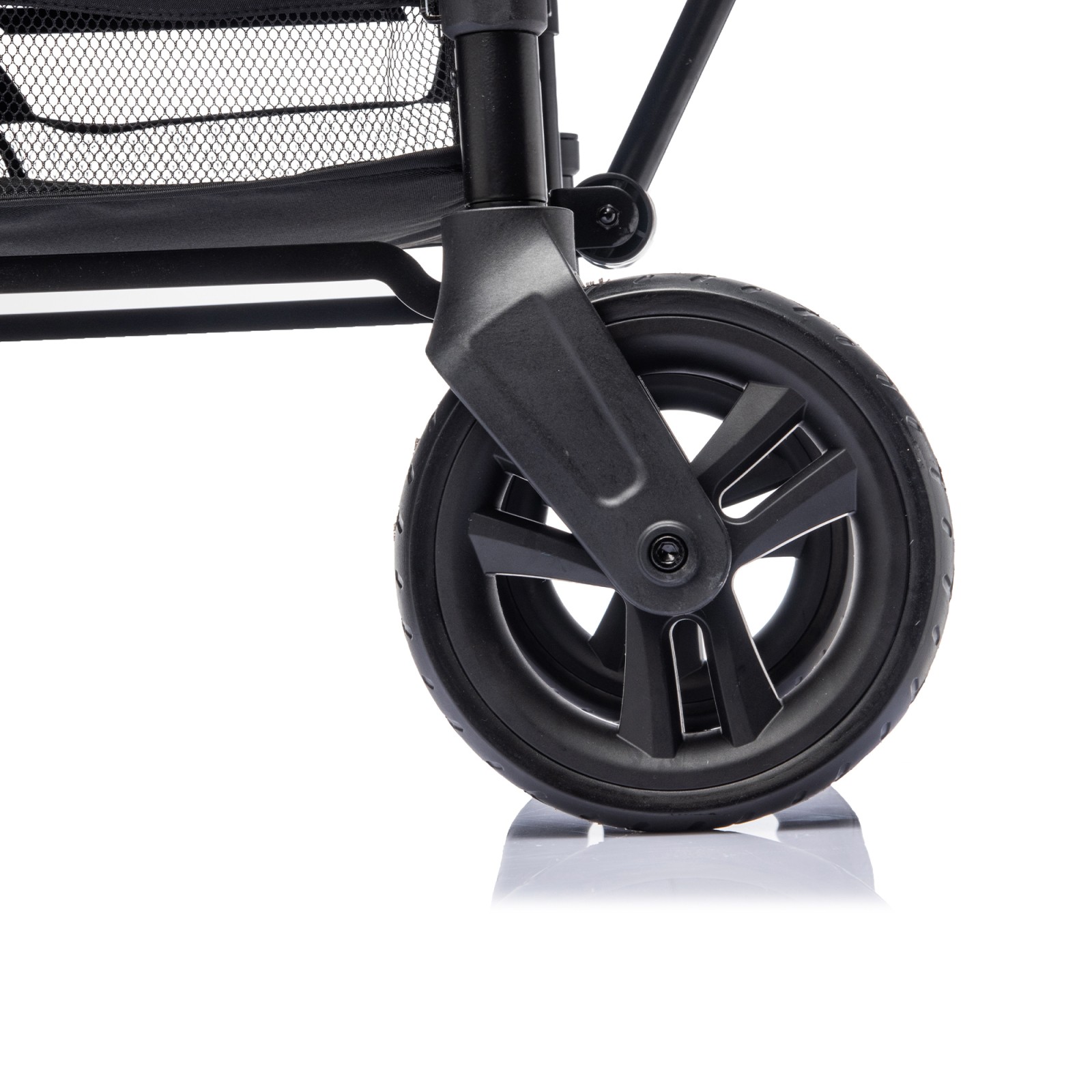 2 Kids Wagon Stroller, Adjustable Handle, 8" PU Wheels, Foldable Frame