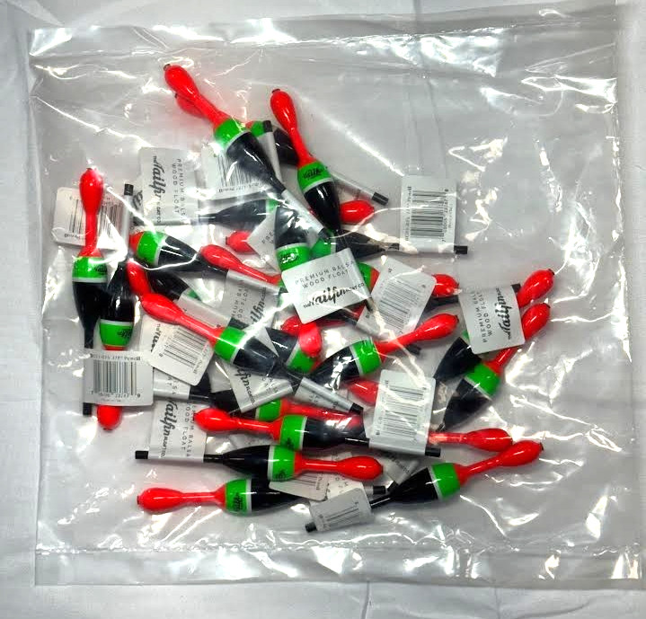 TAILFIN PREMIUM BALSA WOOD FLOAT BOBBER ** 1/2" PENCIL ** BULK LOT OF 25 - BCP1