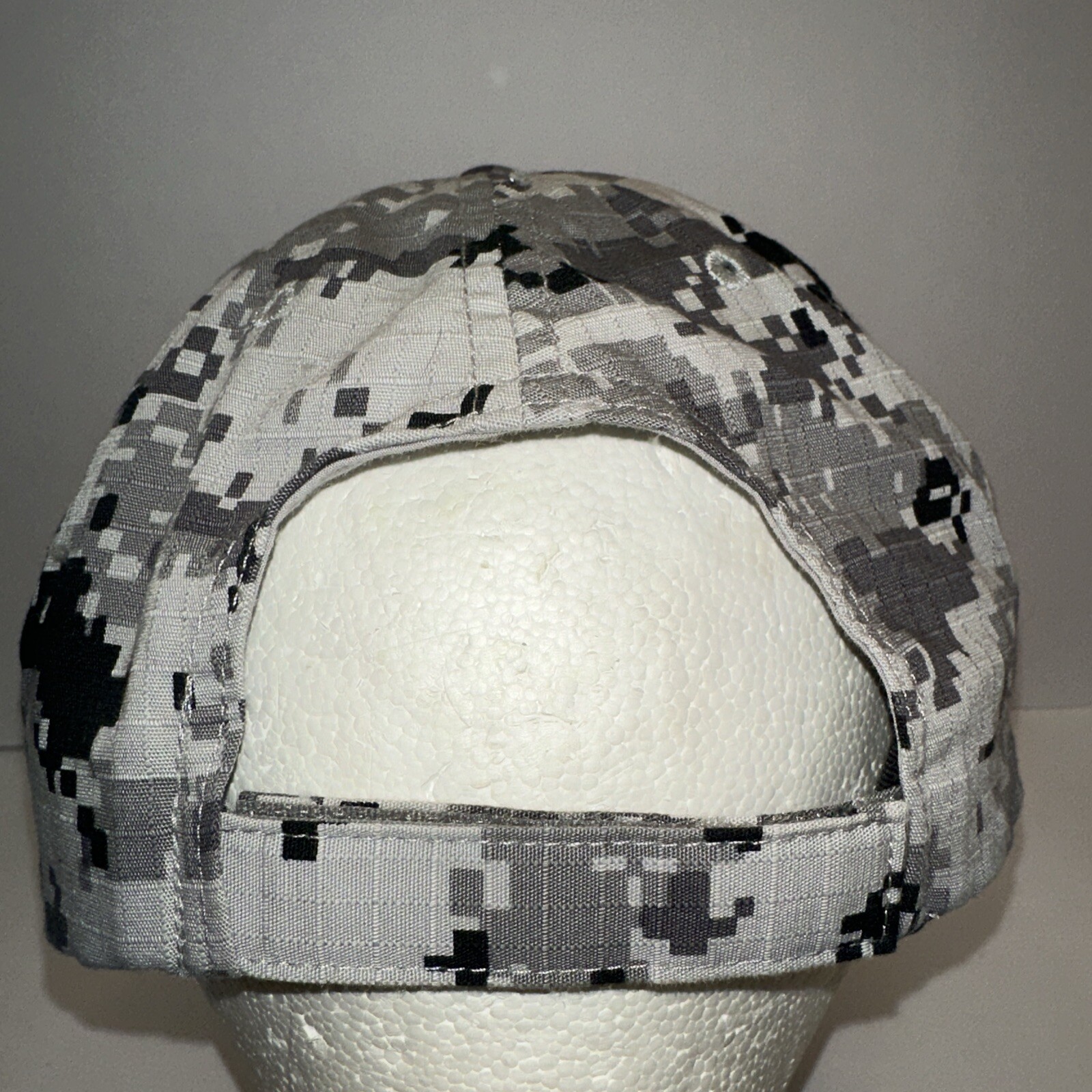 Cadillac Casting INC Gray black Hat Cap Digital Camouflage Hook Loop OSFA