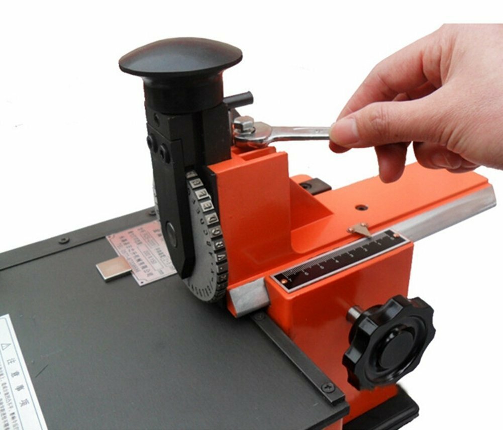 Update Semi-automatic Nameplate Metal Label Stamping Printer Marking Machine 4mm