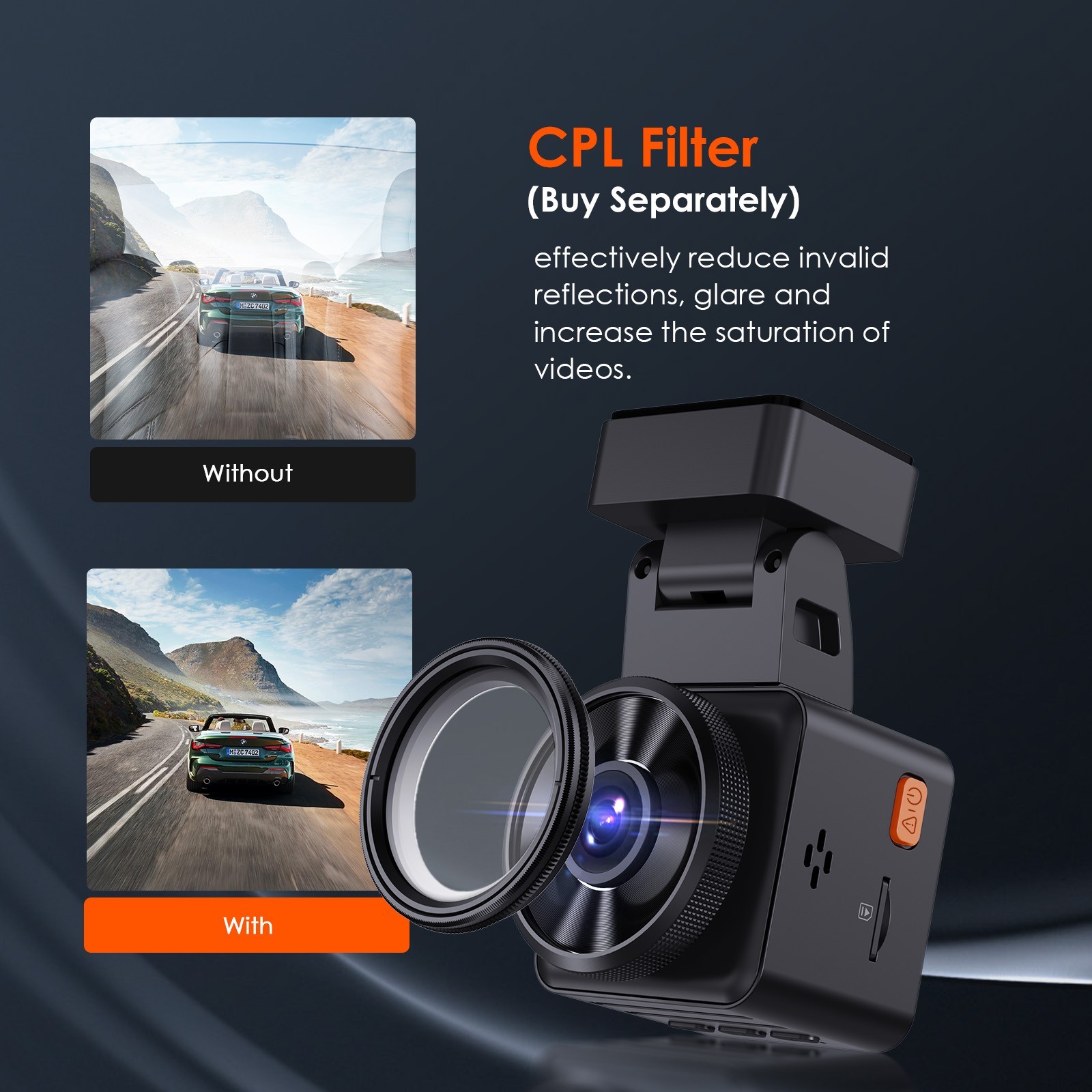Vantrue E1 Lite Mini Dash Cam WiFi GPS Night Vision With Parking Mode For Car
