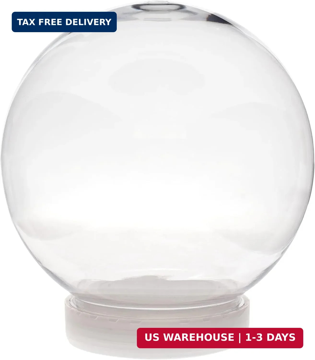 5 Inch (130mm) DIY Snow Globe Water Globe - Clear Plastic with