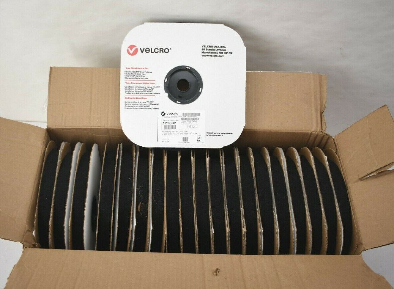 Lot Of 20 Velcro Brand Iron On Loop Side Ultra-Mate Loop 1" x 25 yd Strips