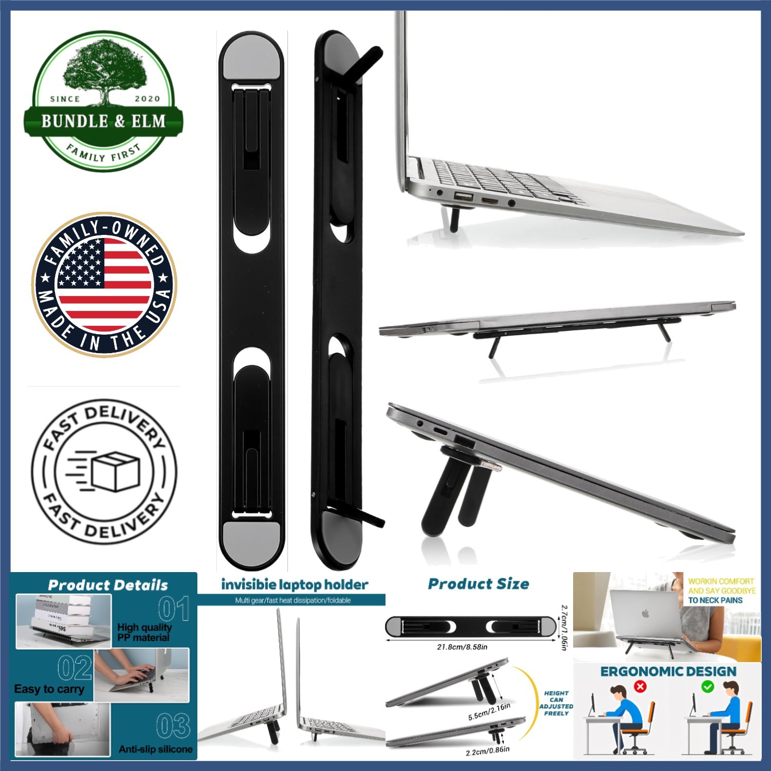 Foldable Keyboard Riser Stand with Dual Angles for Ergonomic Comfort