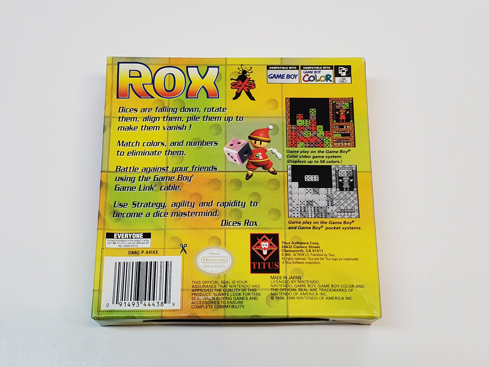 Rox Authentic Nintendo Game Boy Color Box & Manual *