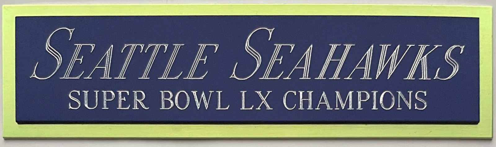 SEAHAWKS SUPER BOWL LX NAMEPLATE AUTOGRAPHED SIGNED FOOTBALL-HELMET-JERSEY-PHOTO