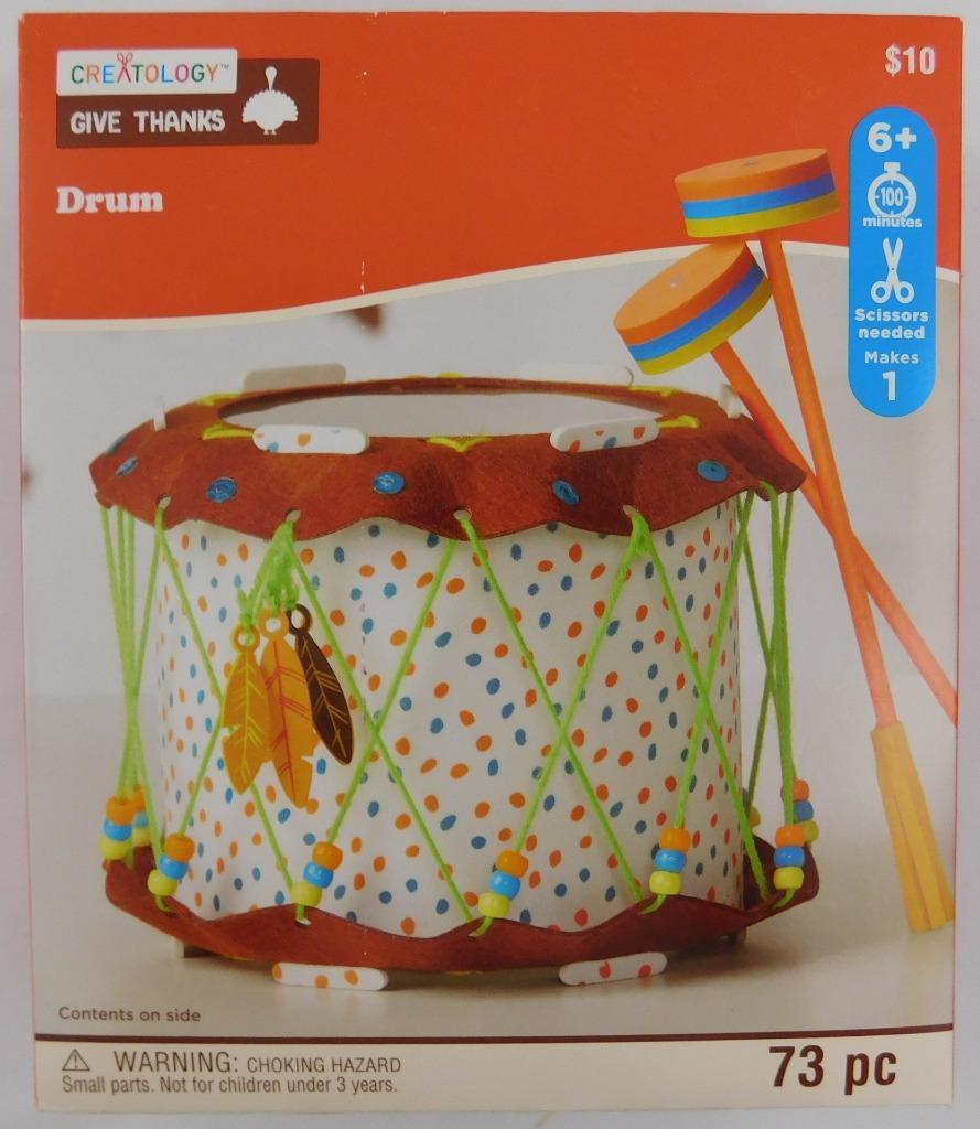 Creatology Thanksgiving Give Thanks Drum Craft Kit New