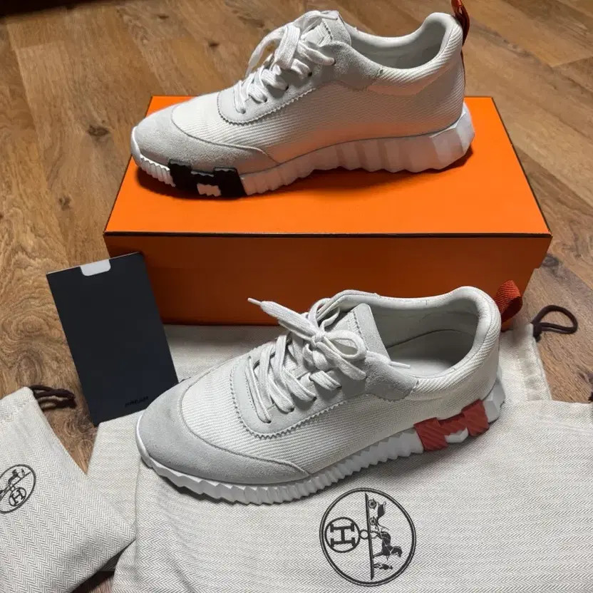 Hermes Bouncing Sneakers Orange Size 42 Authentic Used