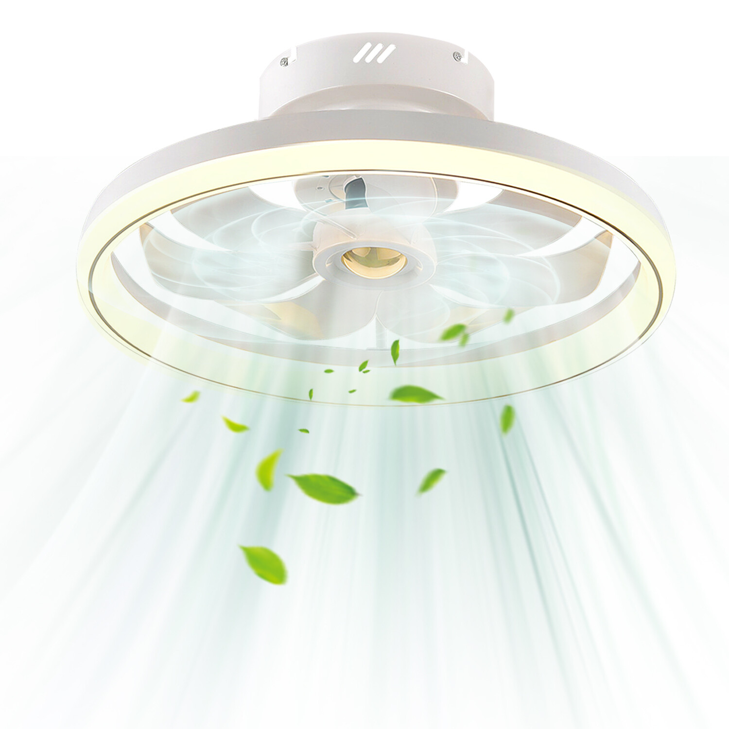 20" Ceiling Fans w/ Remote Light Dimmable Low Profile Ceiling Fan Light for Home