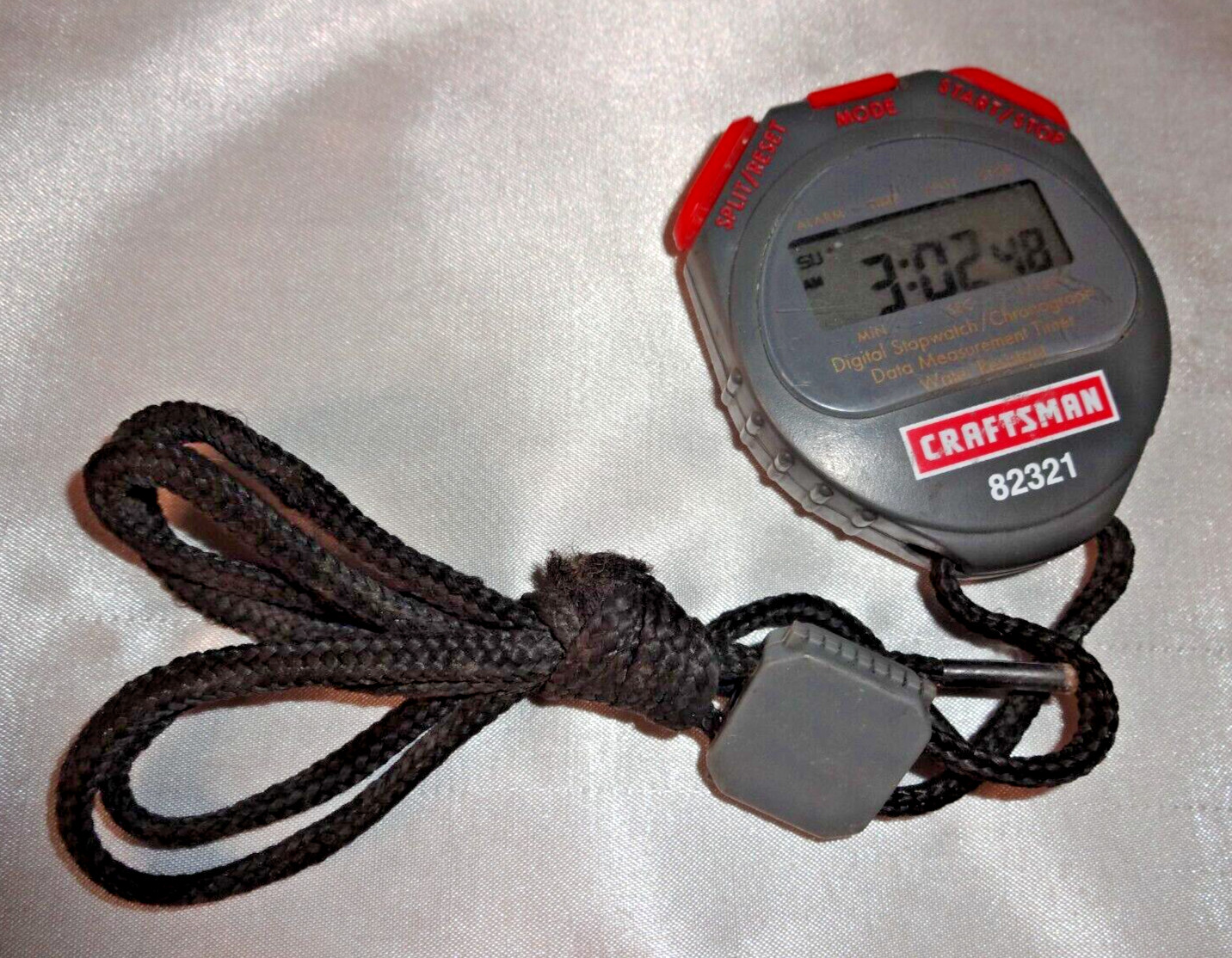 Craftsman Digital Stop Watch Water Resistant Chronograph 82321 C510