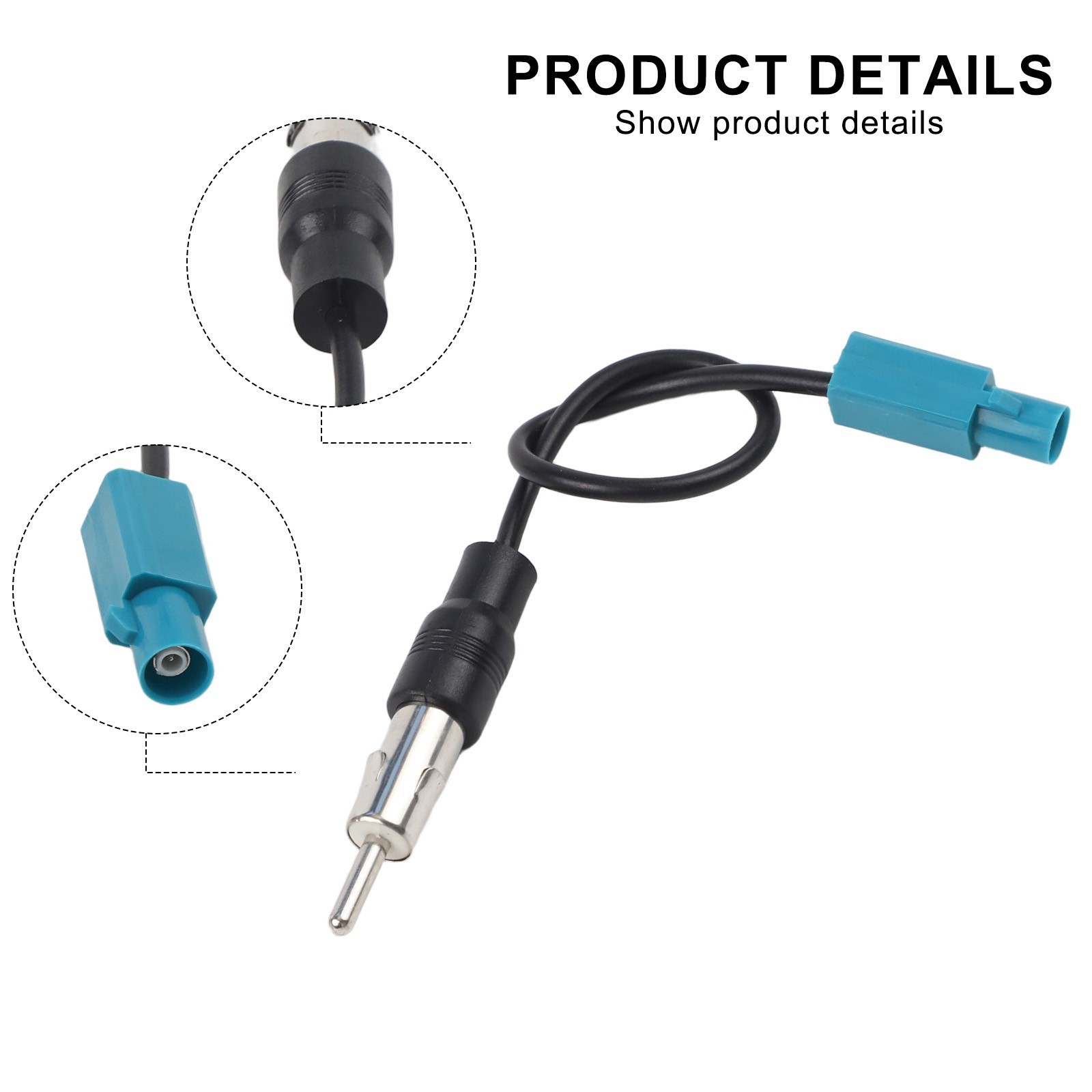 Enhanced Car Stereo Antenna Adapter Cable for Simple Installation 15cm