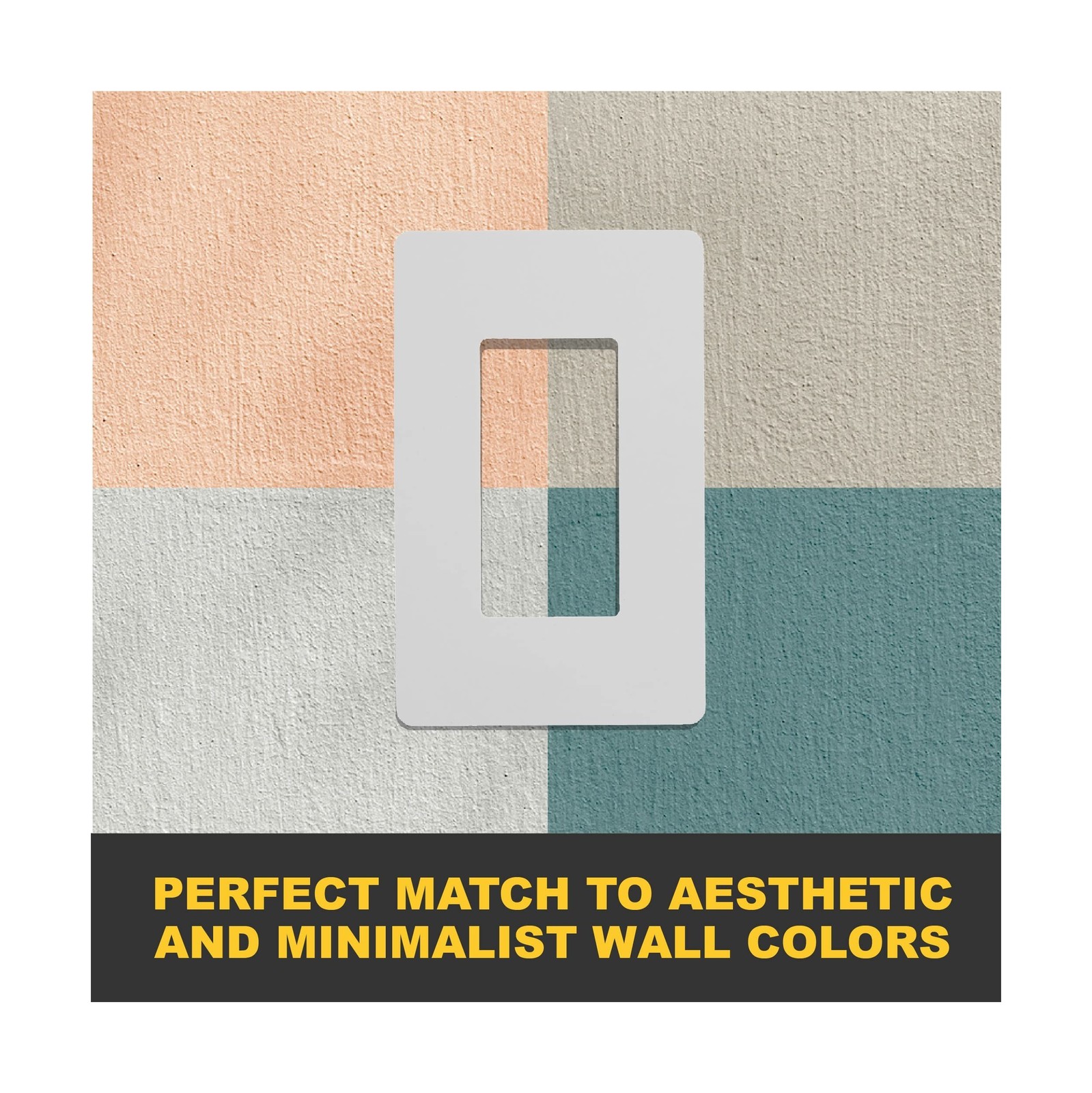 Faith White 1-Gang Screwless Wall Plate (1-pack) | Light Switch Plate or Wall...