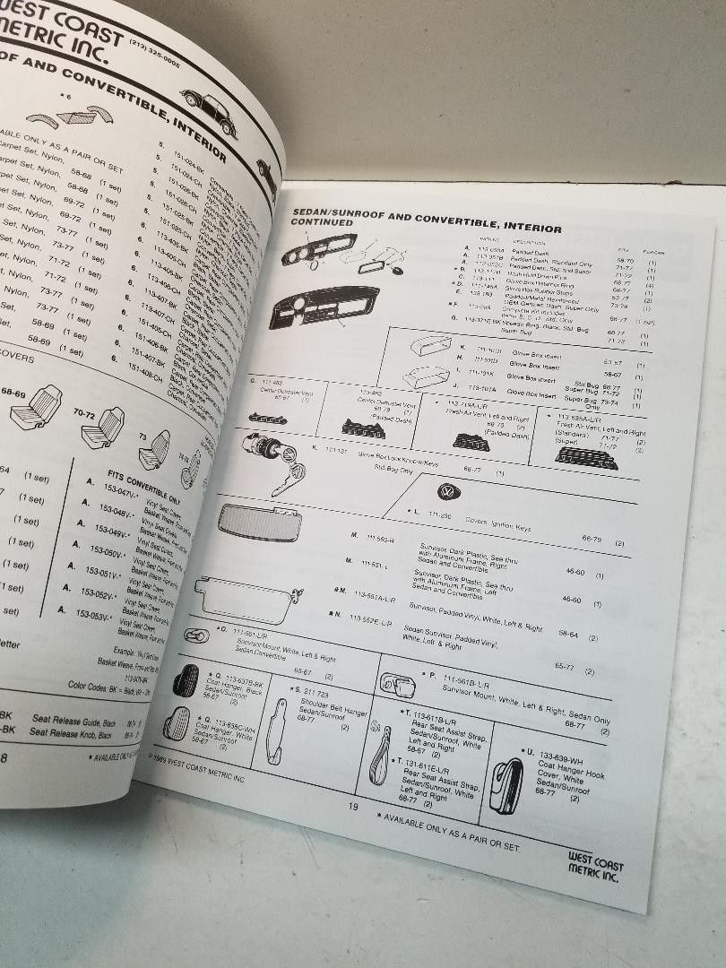 1989 West Coast Metric Catalog No. 8